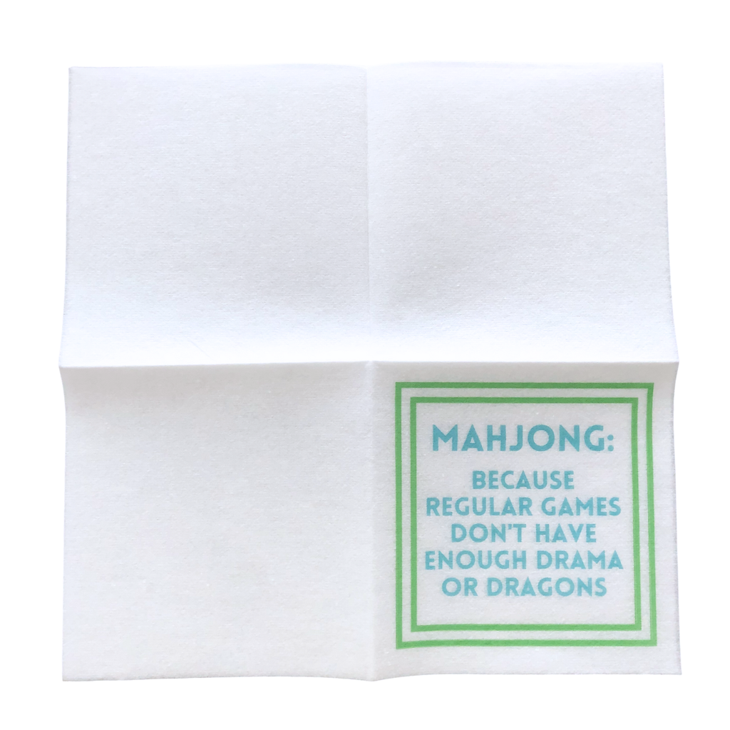 MAHJONG NAPKINS | 5'' x 5'' Luxury, Linen-Feel, Eco-Friendly
