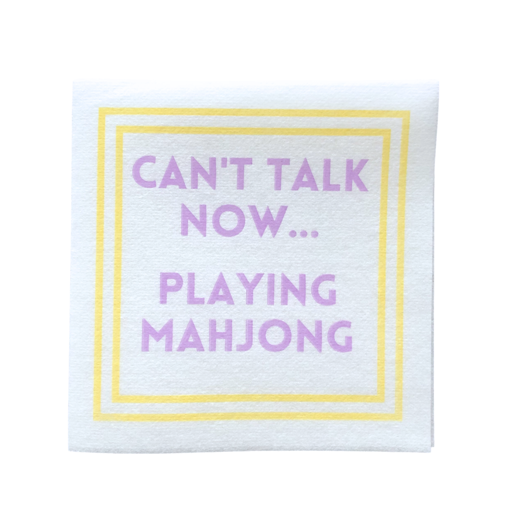 MAHJONG NAPKINS | 5'' x 5'' Luxury, Linen-Feel, Eco-Friendly