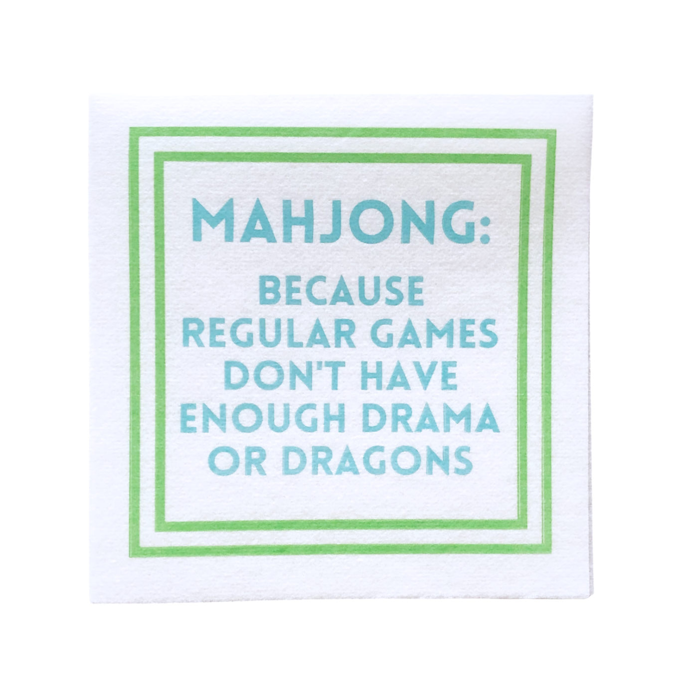 MAHJONG NAPKINS | 5'' x 5'' Luxury, Linen-Feel, Eco-Friendly