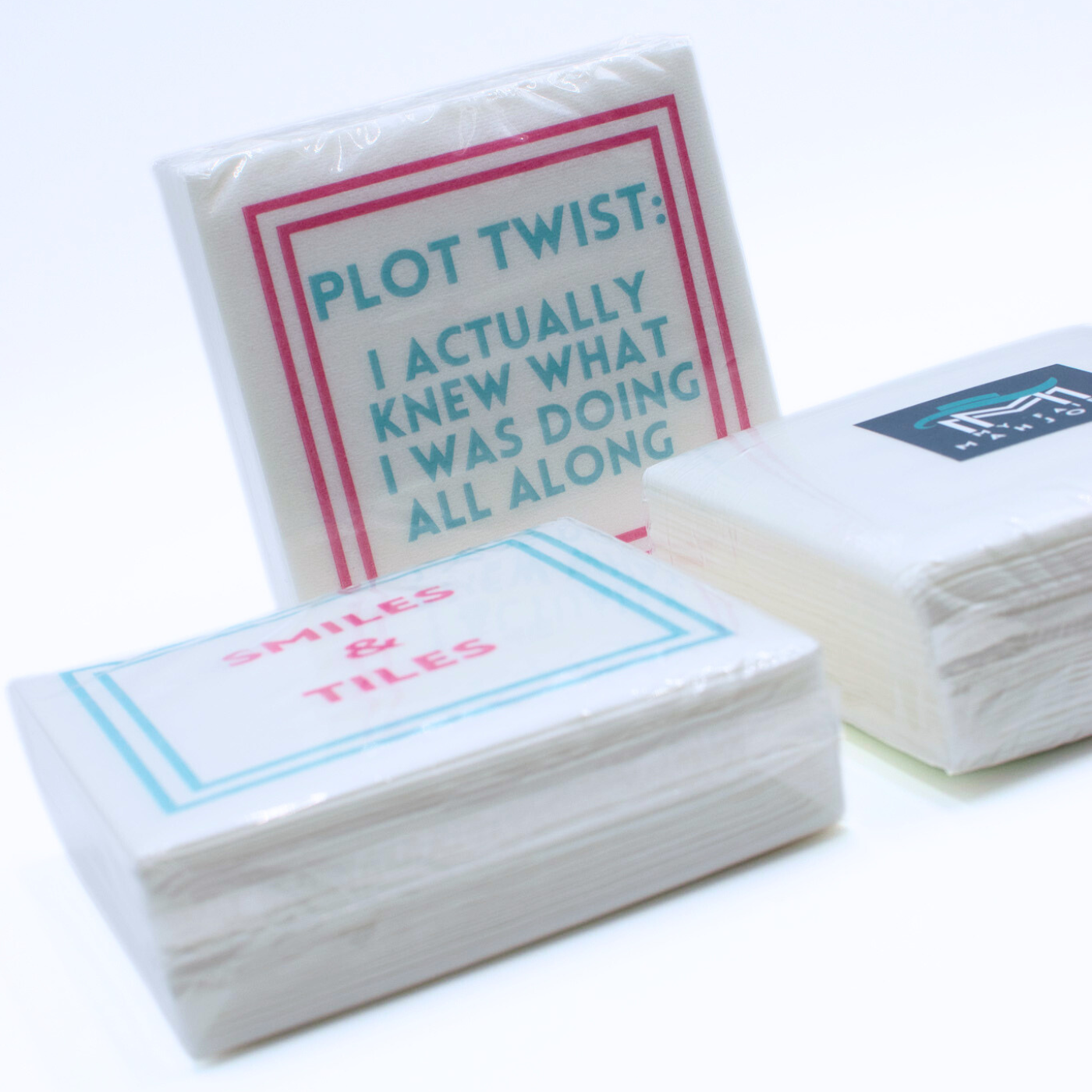 MAHJONG NAPKINS | 5'' x 5'' Luxury, Linen-Feel, Eco-Friendly