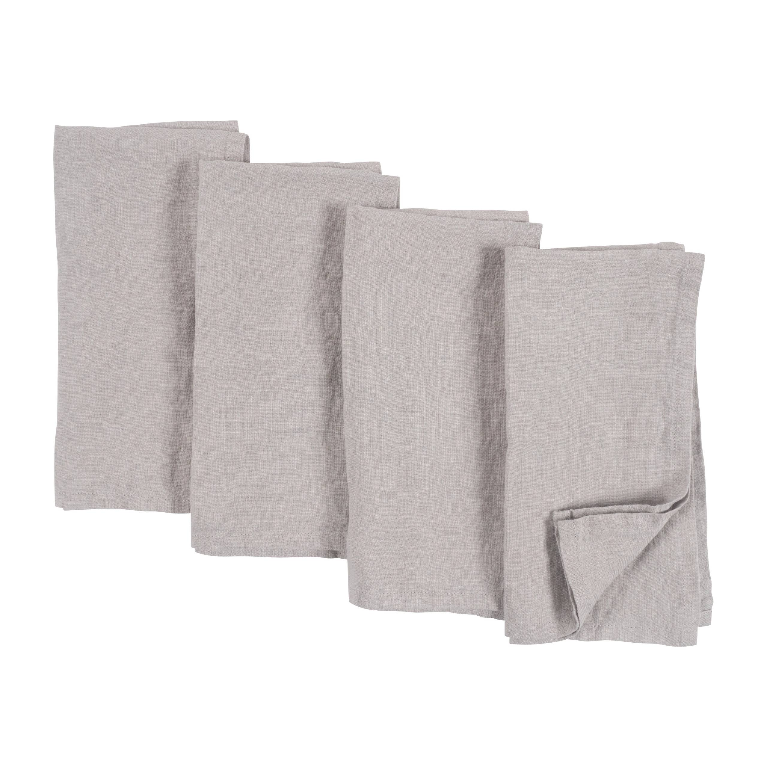 Verona 100% Stone Washed Linen Napkins-Set Of 4, 20" x 20"