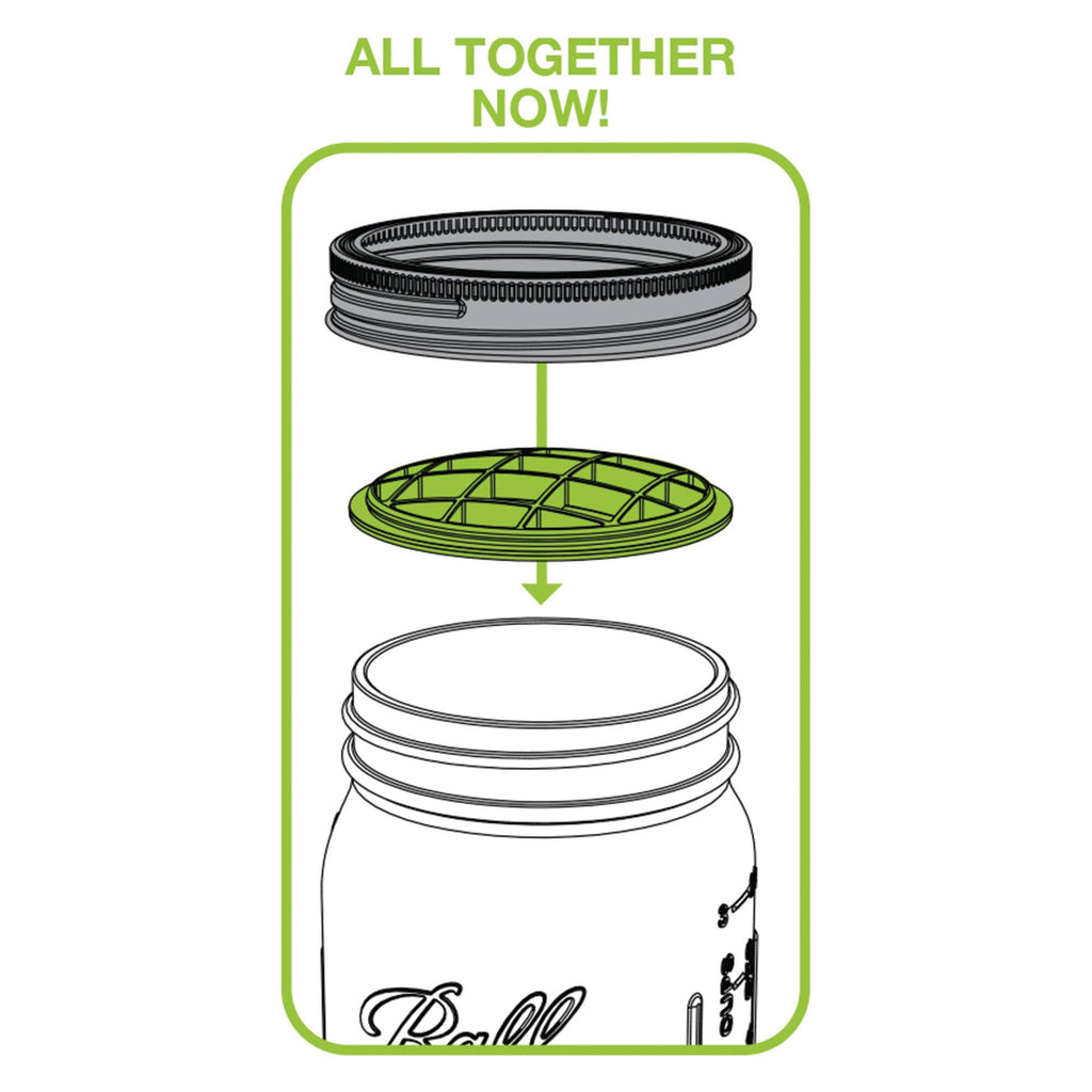 Jarware Flower Grid for Wide Mouth Mason Jar