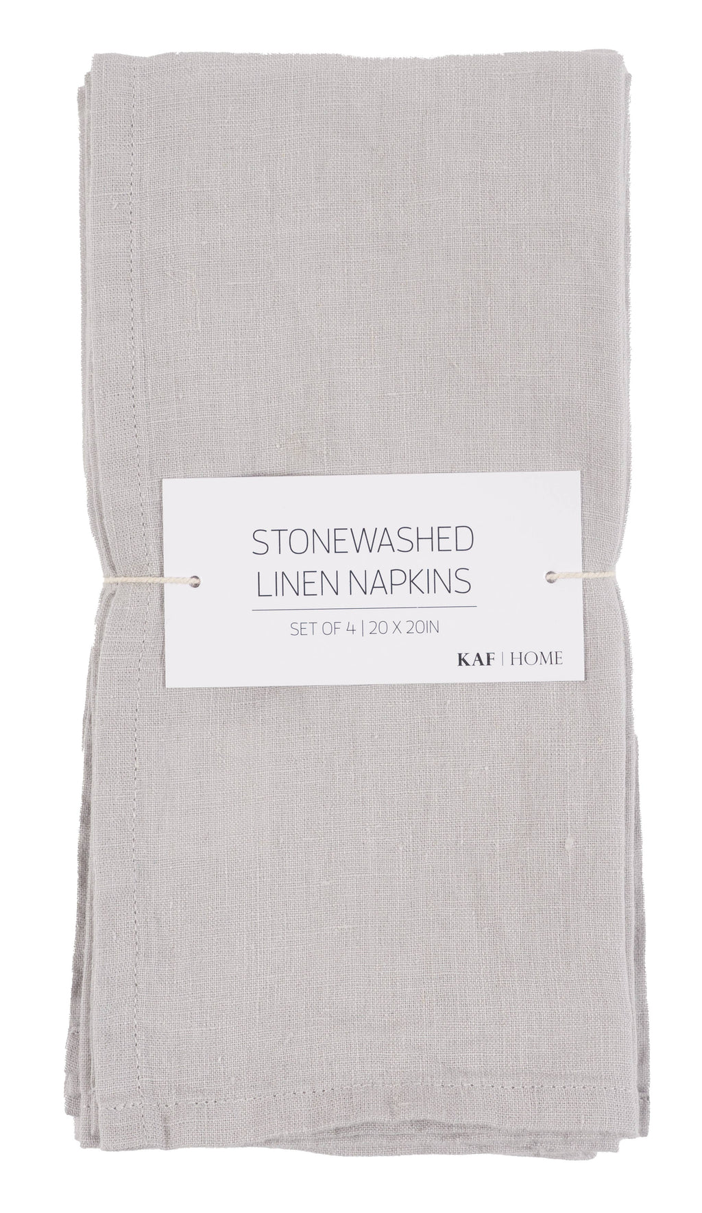 Verona 100% Stone Washed Linen Napkins-Set Of 4, 20" x 20"