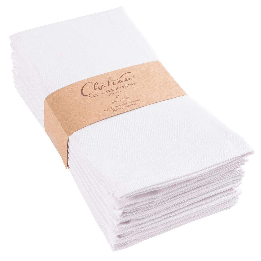 Chateau Easy Care Dinner Napkins - Set of 12