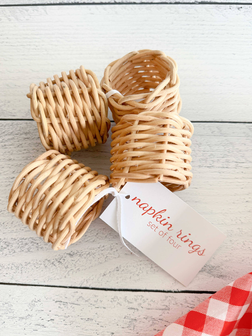 Picnic Napkin Rings, set of four