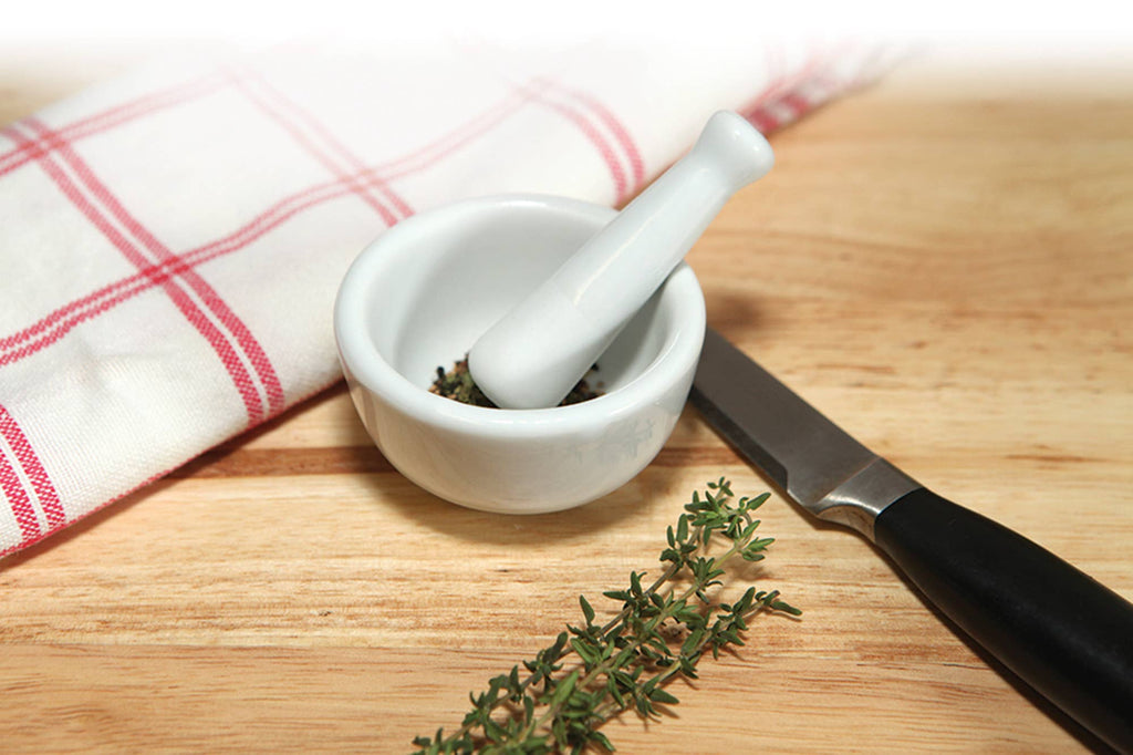 Fox Run Porcelain Mini Mortar and Pestle, 2.75" x 1.5"