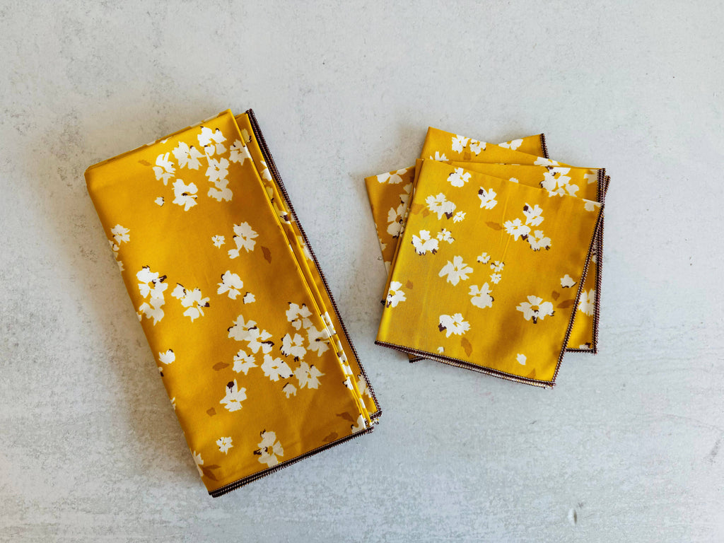 Honey Garden Cloth Napkins, set of four