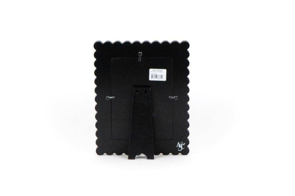 5x7 Scalloped Black Wood Frame