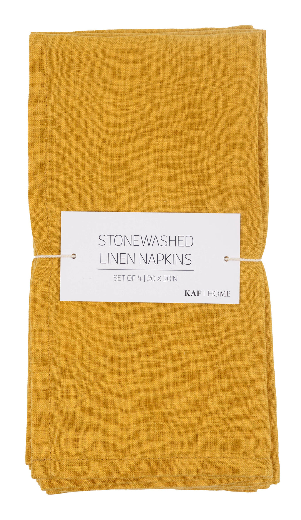 Verona 100% Stone Washed Linen Napkins-Set Of 4, 20" x 20"