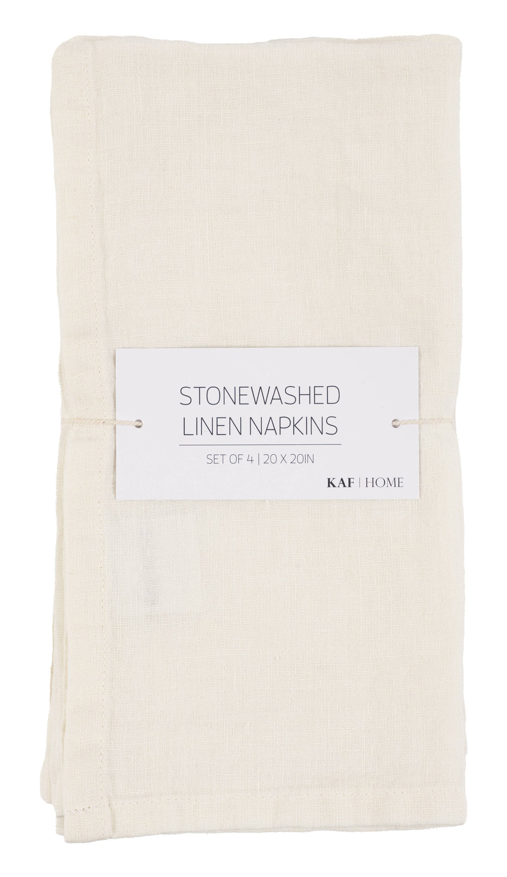 Verona 100% Stone Washed Linen Napkins-Set Of 4, 20" x 20"