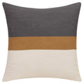 Transitional Hand-Woven Multi Striped Cotton Throw Pillow