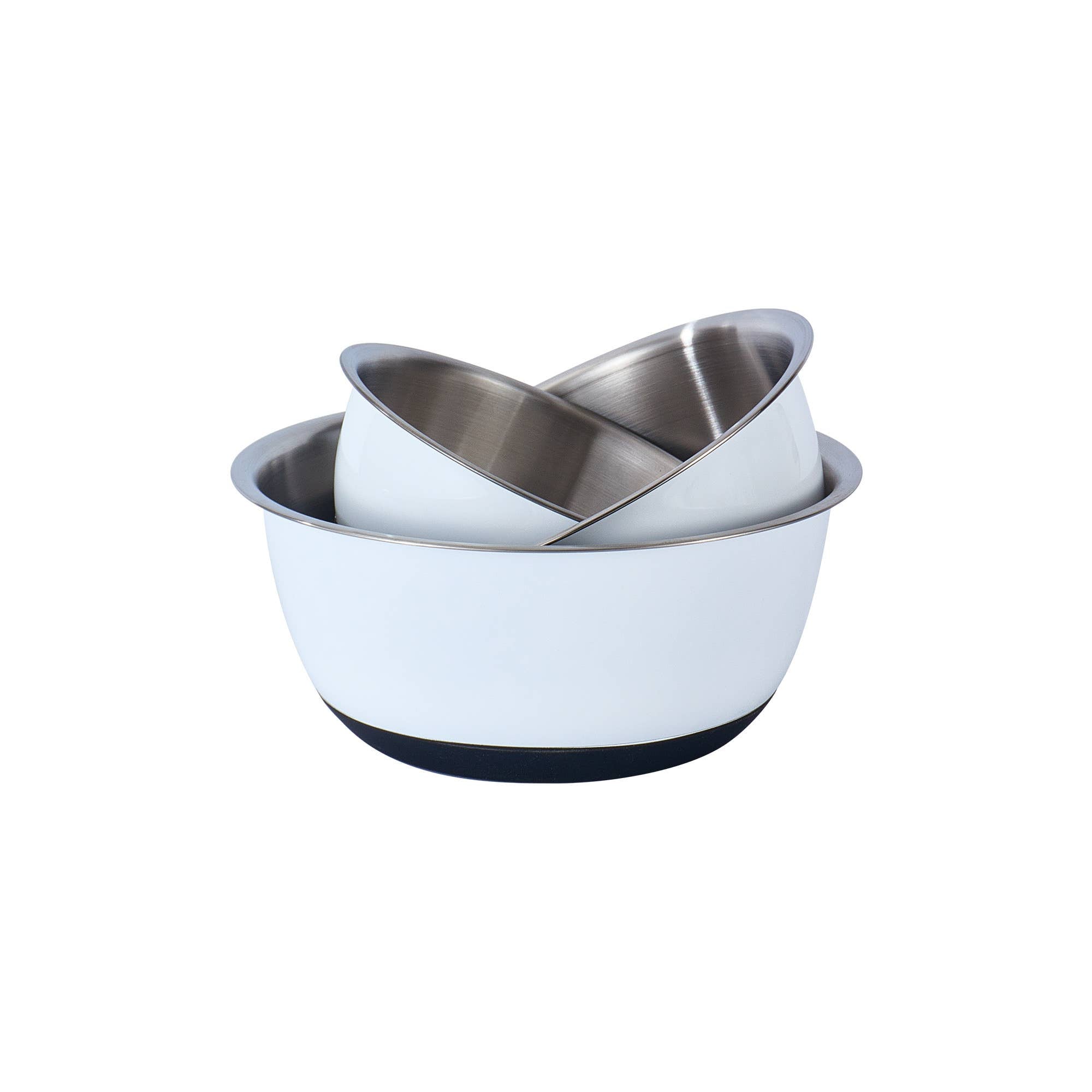 Fox Run White Stainless Steel Mixing Bowl, Set of 3
