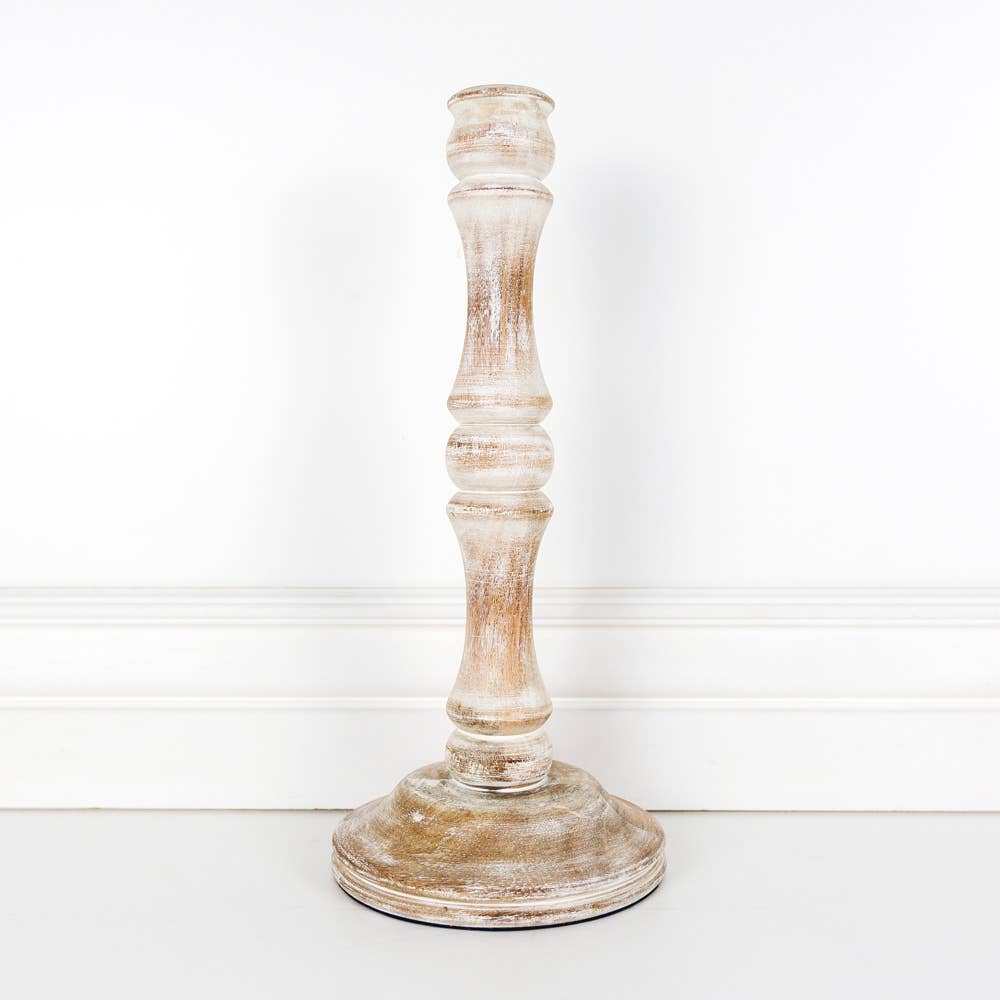 14” Mango Wood Candlestick