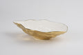 Pampa Bay Porcelain Oyster Bowl, White/Gold Tone