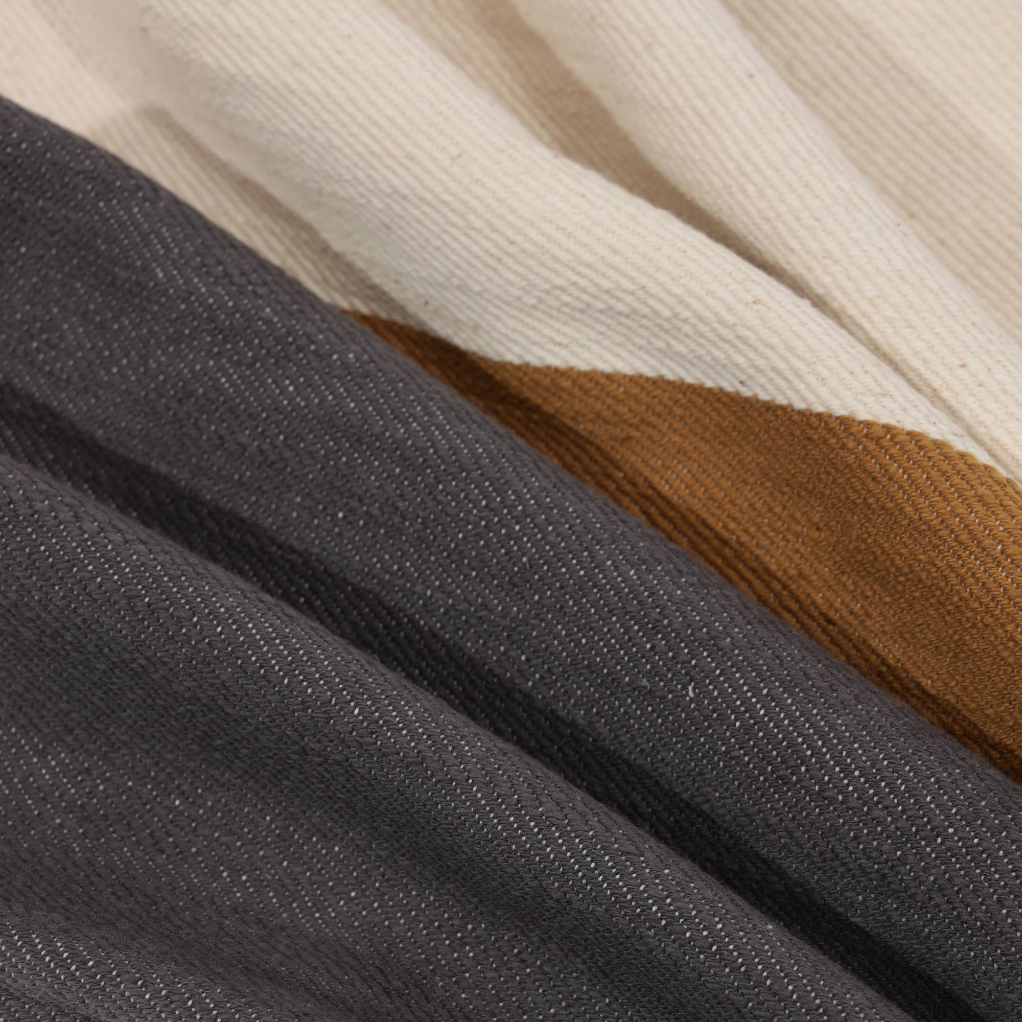 Transitional Hand-Woven Multi Striped Cotton Throw Pillow