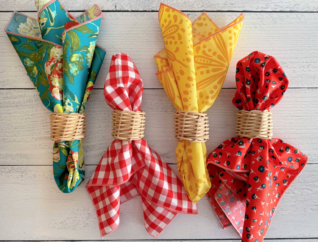 Picnic Napkin Rings, set of four
