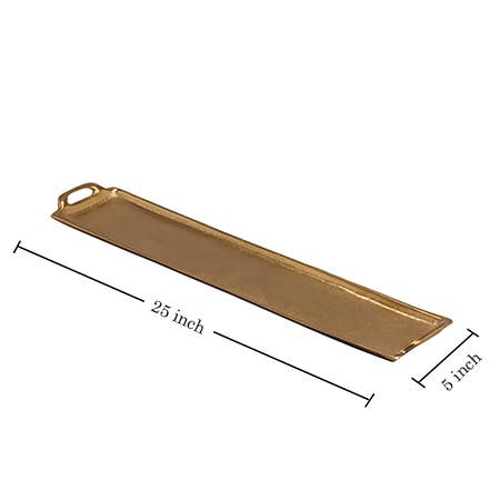 Gold Textured Tray with Handles