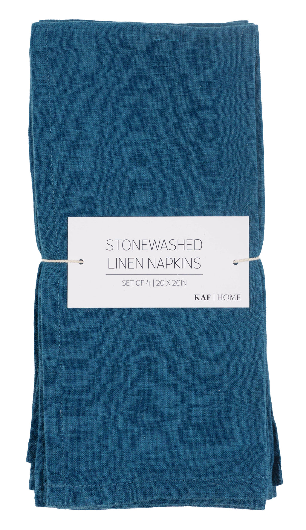 Verona 100% Stone Washed Linen Napkins-Set Of 4, 20" x 20"