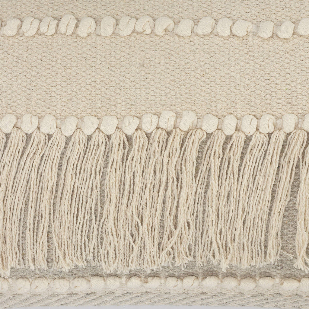Willy Over Tufted Farmhouse Throw Pillow, Beige/Natural