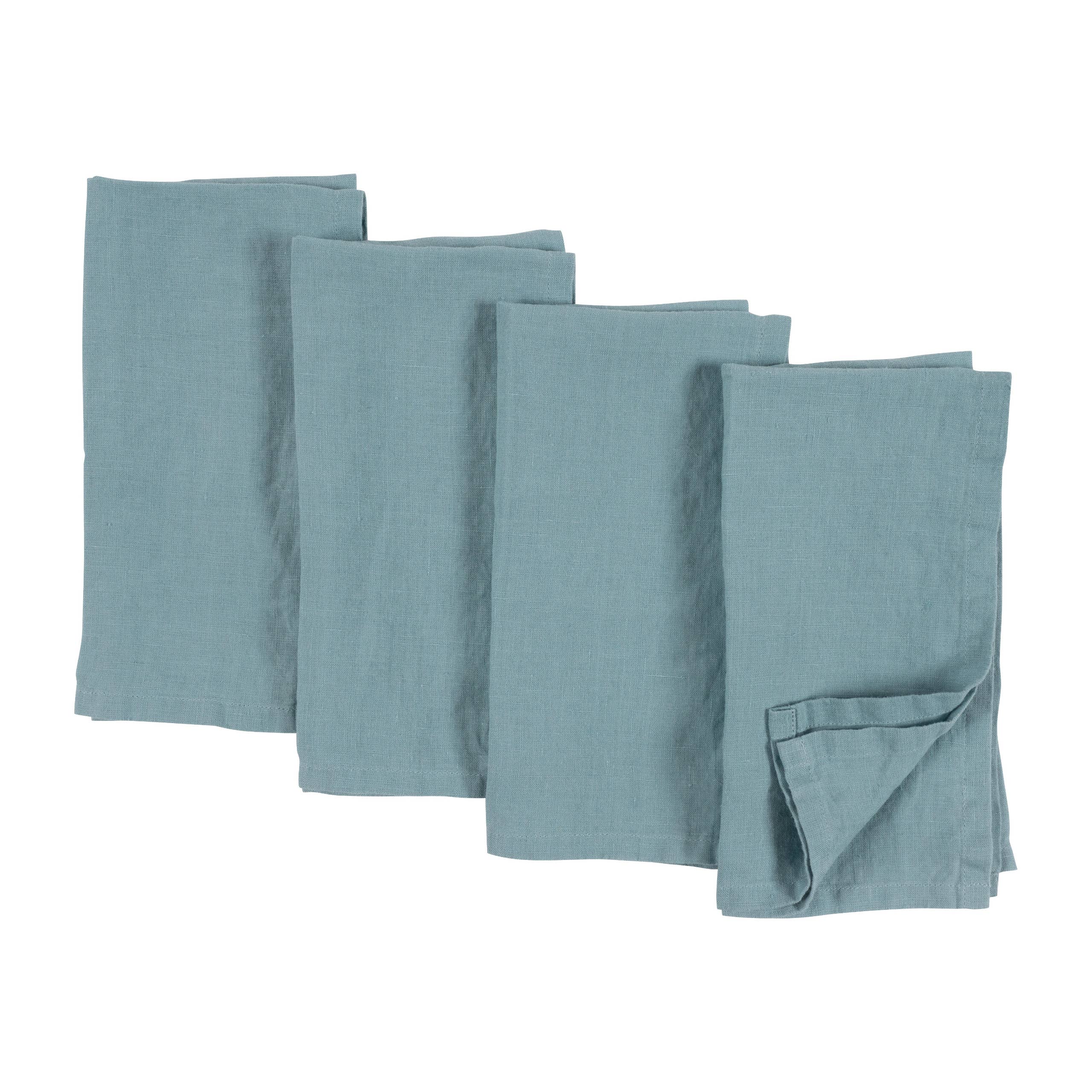 Verona 100% Stone Washed Linen Napkins-Set Of 4, 20" x 20"