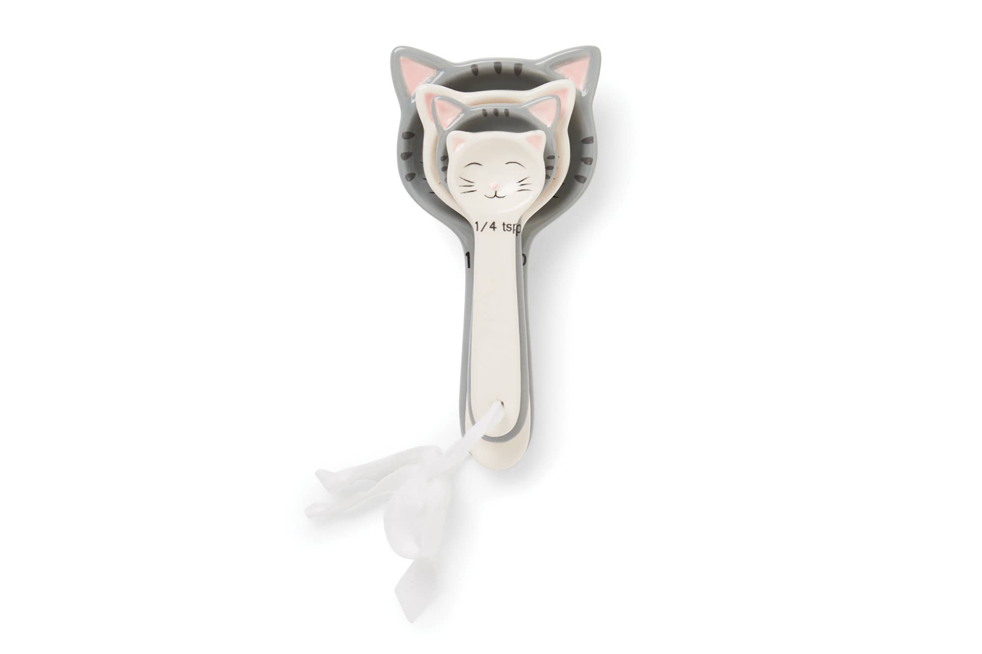 Fox Run Cute Little Kittens Ceramic Measuring Spoon,Set of 5
