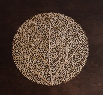 2854_VIDA Coral Round Placemats Set of 4 Gold.png