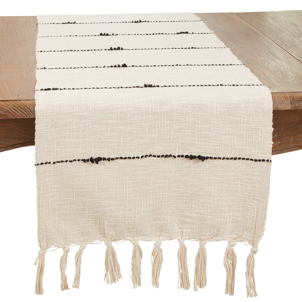 Boho Chic Stripe Woven Table Runner