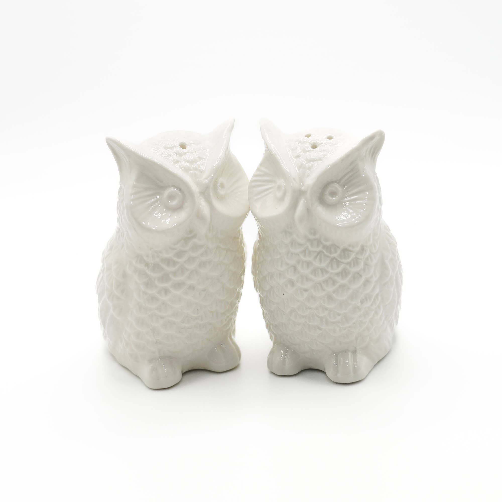 Fox Run Mini Ceramic Owl Salt and Pepper Shakers, Set of 2