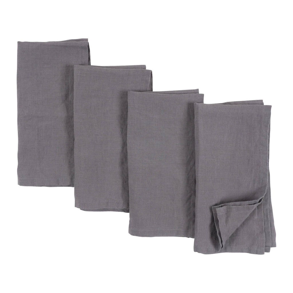 Verona 100% Stone Washed Linen Napkins-Set Of 4, 20" x 20"