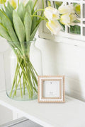 4x4 Scalloped Brown & White Wood Frame