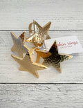 Gold Star Napkin Rings, set of four