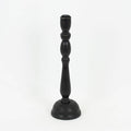 14.5” Black Wood Candlestick