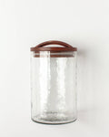 Handblown Hammered Glass Canisters (medium)