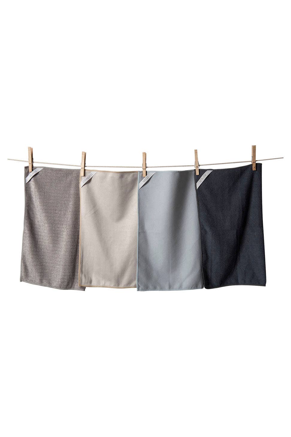 Mixed Microfiber Cleaning Cloths - Set of 4