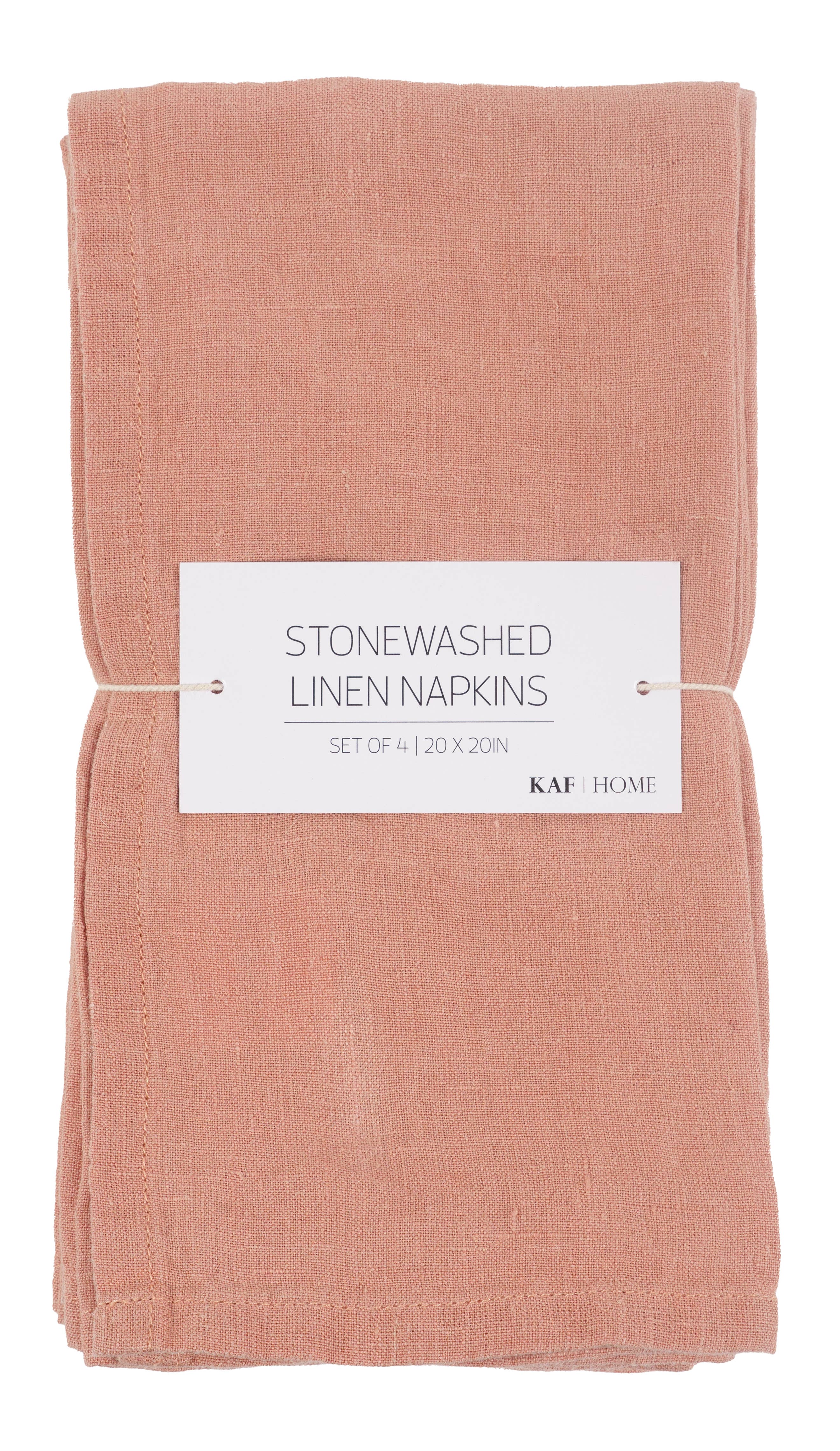 Verona 100% Stone Washed Linen Napkins-Set Of 4, 20" x 20"