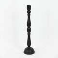 18 1/2” Black Wood Candlestick