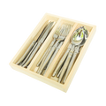 Jean Dubost 18 Pc Flatware Set Stainless Steel handles