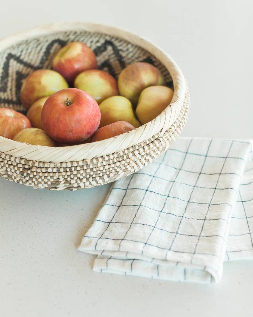Stone Washed Linen Tea Towel