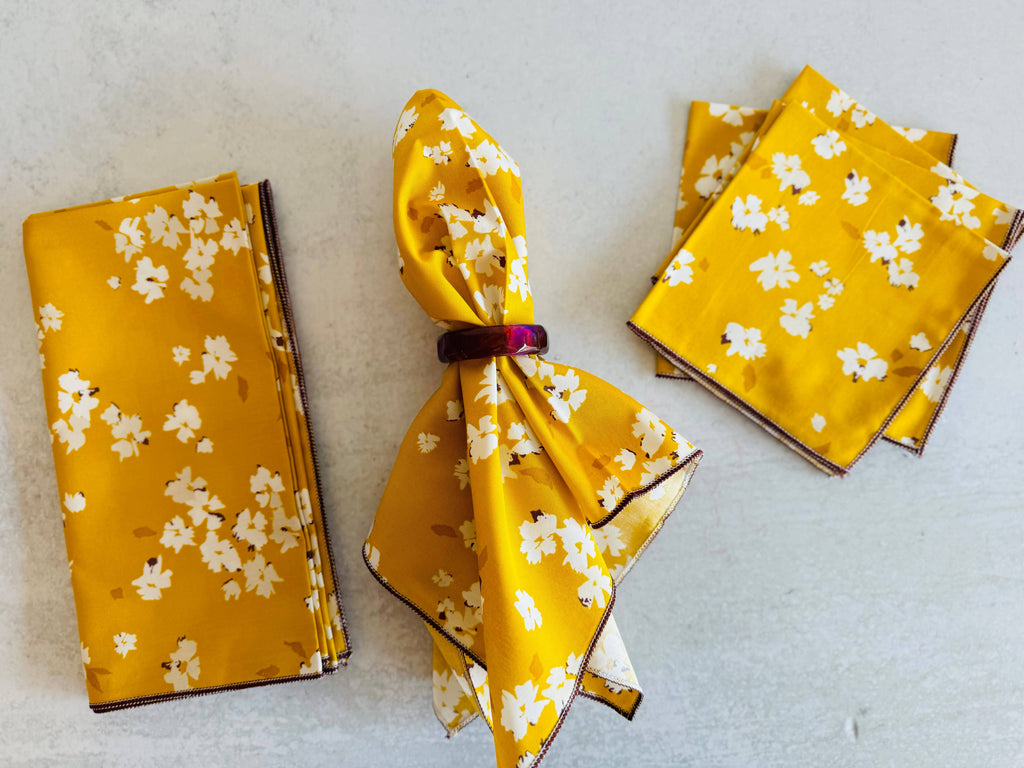 Honey Garden Cloth Napkins, set of four