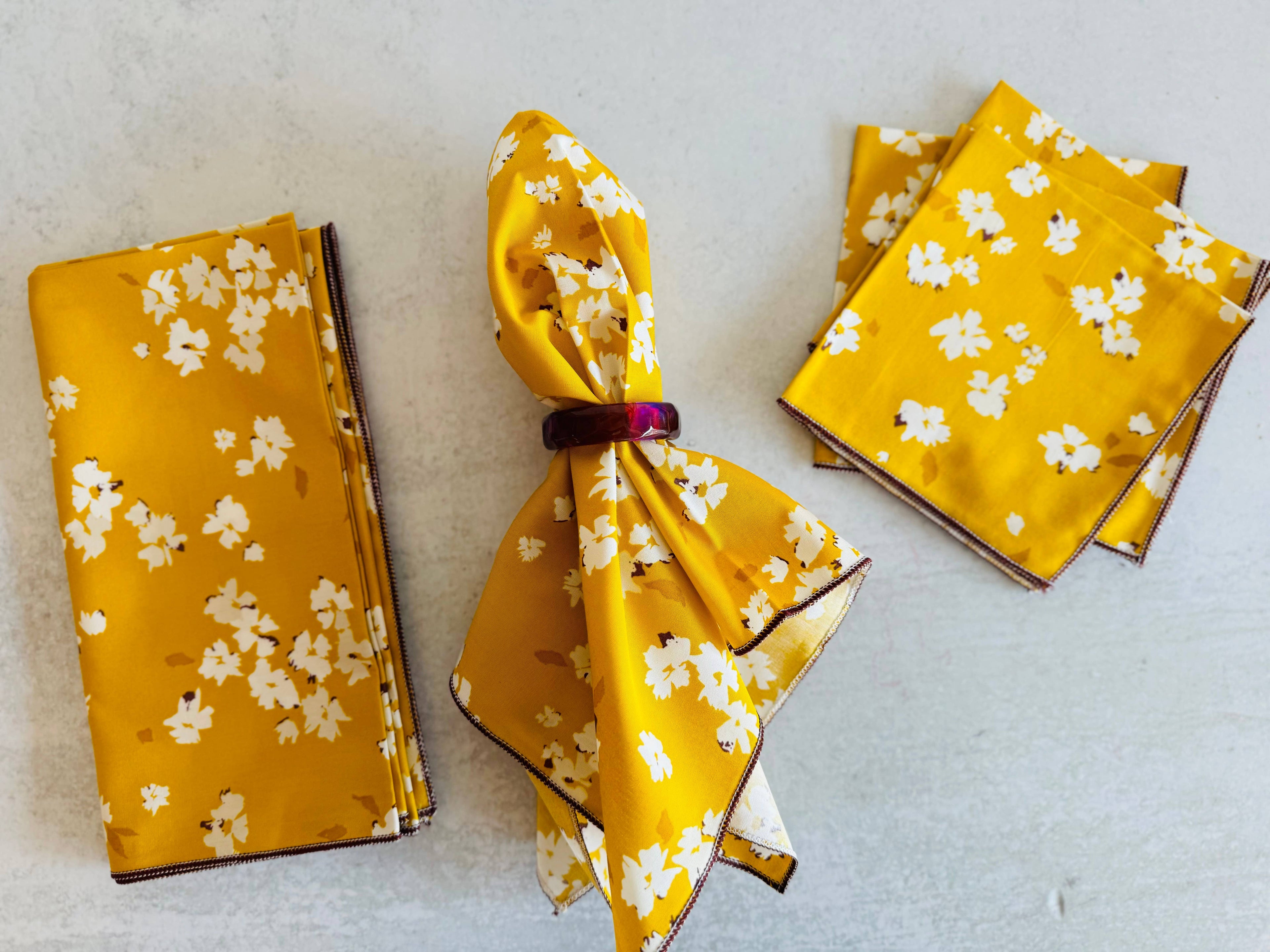 Honey Garden Cloth Napkins, set of four