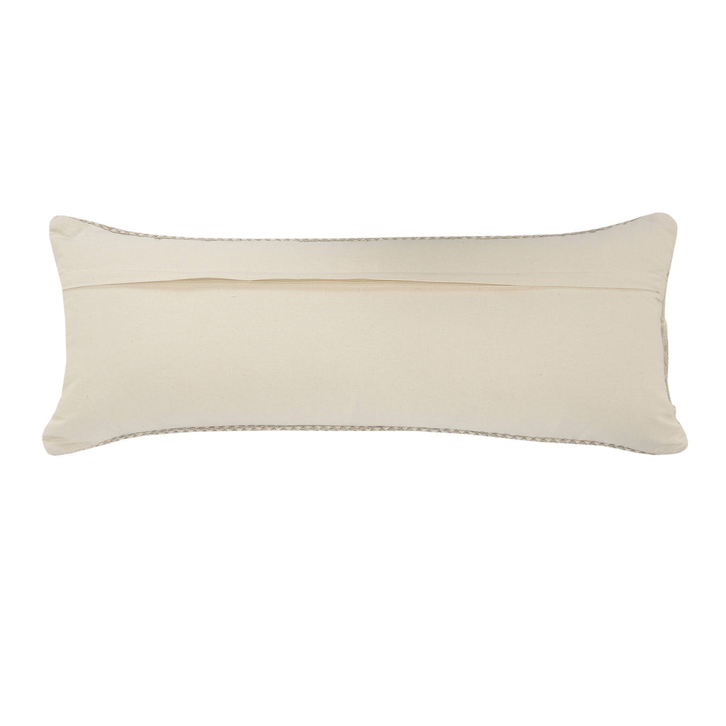 Willy Over Tufted Farmhouse Throw Pillow, Beige/Natural